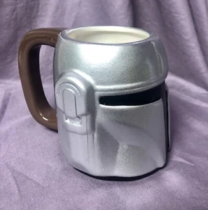 STAR WARS The Mandalorian Silver Helmet 15oz Mug Cup NEW - Picture 1 of 6
