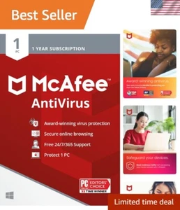 Protect Your Privacy & Transactions: 1-Year Antivirus for PC Windows - Key Card - Picture 1 of 8