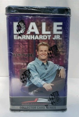 2004 Press Pass Dale Earnhardt Jr Attitude Collector Card Series Purple Tin New - Image 1 of 4