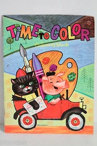 Time to Color Vintage 1975 Playmore Coloring Book - Picture 1 of 4
