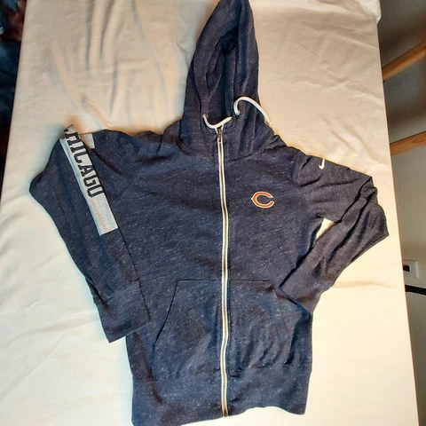 Chicago Bears NFL Nike Hoodie Womens Medium Full ZIp Hoodie Team Apparel Black Cover