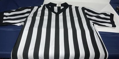 2 - Camisa de árbitro deportivo de baloncesto Rawlings para hombre a rayas negras/blancas - mediana Foto 1 de 4