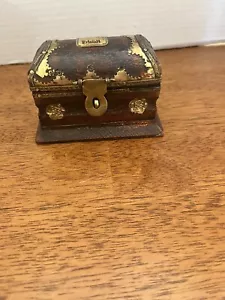 Arabic/RARE /VINTAGE/ BRASS/Wooden/ Box/الشائع / Plus/Perfume Bottle / - Picture 1 of 16