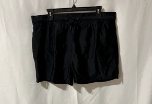 Viodia Women's Swim Shorts with Zipper Pocket Quick Dry Black Size 3XL - Picture 1 of 7