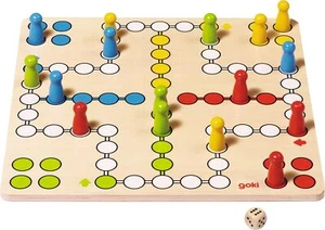 Ludo – Klassisches Holzbrettspiel für 2-4 Spieler mit 16 farbigen Pionen und ... - Bild 1 von 1