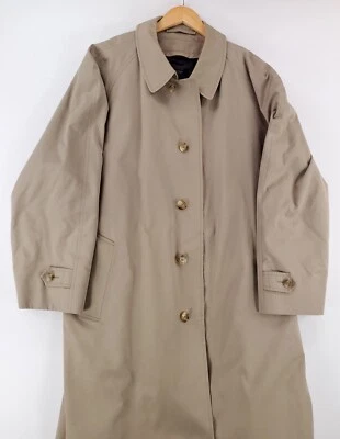 Brooks Brothers VTG Trench Coat Wool Lined Tan Overcoat Jacket Mens XL - Image 1 of 4