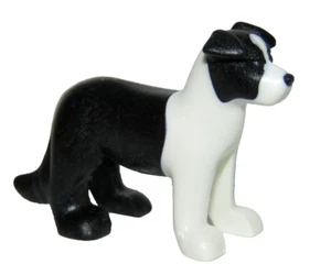 Playmobil Miniature Baby Black & White Collie Puppy Dog Pet - Dog Box - 7 - Picture 1 of 4