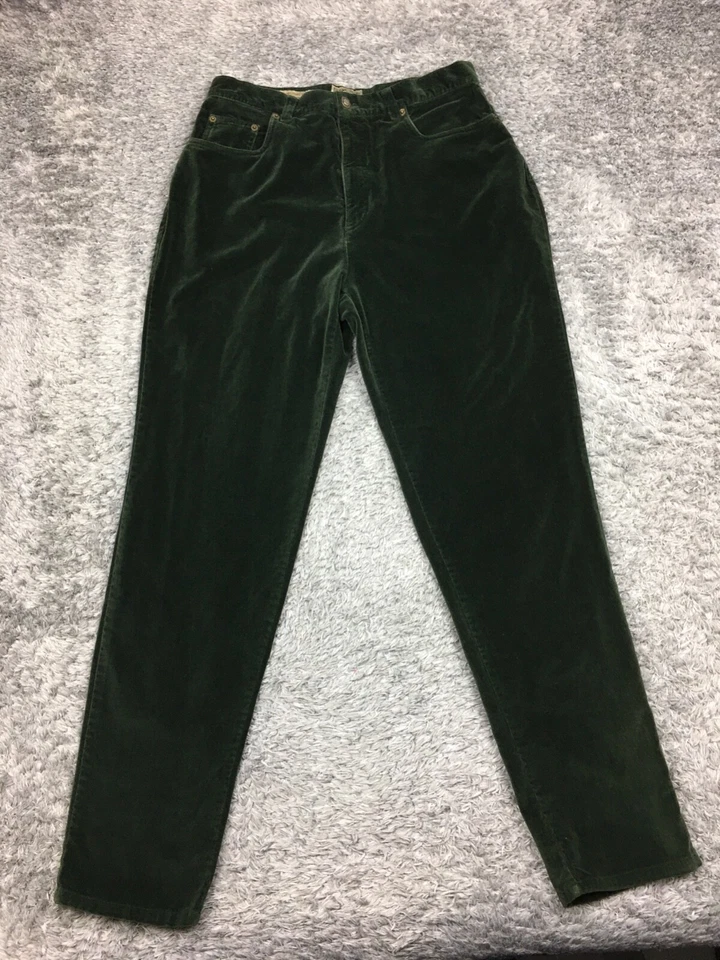 Pantalones chinos Express de gamuza de algodón para mujer talla 13/14 verdes cónicos ajustados suaves Foto 1 de 4