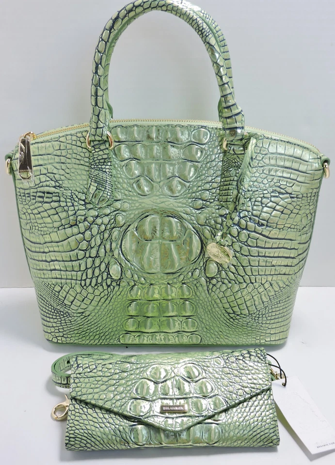 Brahmin Duxbury Agave Melbourne Leather Satchel Veronica Agave Wallet