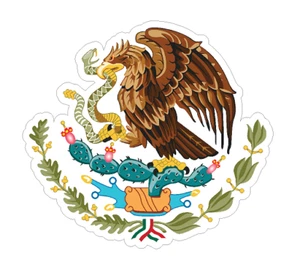 Mexican Coat of Arms Flag Seal VINYL Laptop WINDOW Bumper STICKER DECAL - Bild 1 von 1
