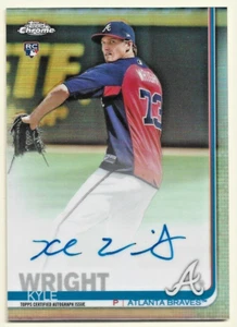 2019 Topps Chrome Refractor #KW Kyle Wright Auto RC (Braves) /499 - Picture 1 of 2
