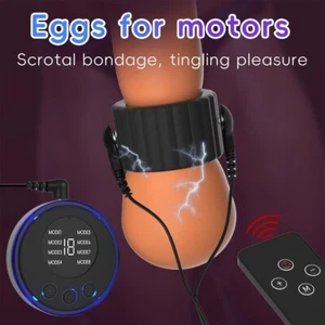 Manicotto estensore pene e-stim maschile potenziatore circonferenza anello scroto set elettrico uomo - Foto 1 di 23