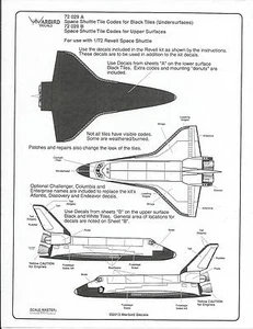 Warbird Space Shuttle Tile Code Decals 1/72 029 FOR REVELL KIT - Picture 1 of 3