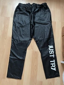 Tredy Jeggings Leder Hose Schwarz Gr 4 46/48 Neuw - Bild 1 von 10