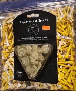 Vintage Nike Waffle Replacement Spikes w/ Q-Loc Fastening NEW w/ Tees - Picture 1 of 3