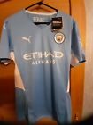 MANCHESTER CITY AUTHENTIC HOME SHIRT 2021/22,LARGE,OFFICIAL PUMA BNWT
