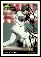 1991 Classic Best IP Signed Auto Eric Helfand Modesto A's #21
