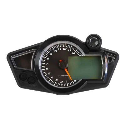 Tachometer Motorcycle Universal Digital Lcd 1-6 Gear Odometer Speedometer #3 - Image 1 of 4