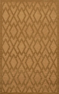 Yellow Diamond Lines Criss-Cross Bordered Transitional Area Rug Geometric DV1 - Image 1 of 2
