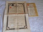 Vintage share certificate Stock Bonds actions Royal Hungarian Gold loan 1893
