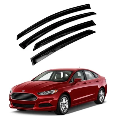Дымовые акриловые солнцезащитные козырьки для окон 2013–2017 Ford Fusion 4 шт. защита от дождя ветра - Изображение 1 из 4