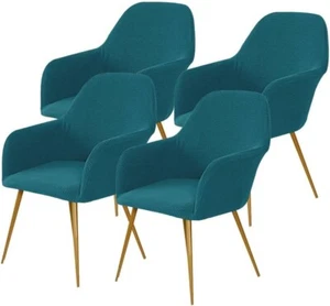Wasserdicht Bedruckt Stretch Geschwungene Rückenlehne Esszimmerstuhl Schonbezüge Modern Schonbezug - Bild 1 von 7