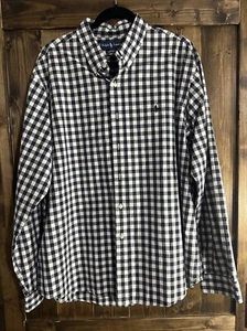 Neu ohne Etikett Ralph Lauren Polo Herren Designer schwarz weiß grau kariert Freizeit XXL - Bild 1 von 10