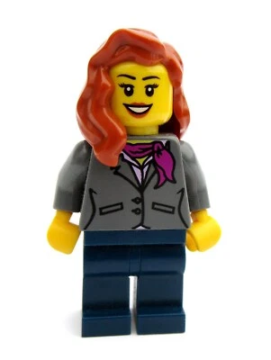 LEGO Town Minifigura Tienda de Comestibles Trabajador Mujer de Negocios 31036 Doble Cara Cara Foto 1 de 4