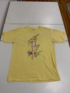 Lil Peep Shirt Large Yellow Rap Al Dorado California Girls 80s Surf Beach Skater - Picture 1 of 10