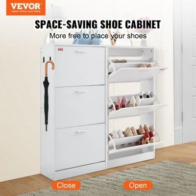 Shoe Cabinet with 3 Flip Drawers Shoe Storage Cabinet for Entryway Free - Image 1 of 4