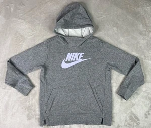 Nike Gray Hoodie / Lavender Logo Girls Size L - Picture 1 of 8