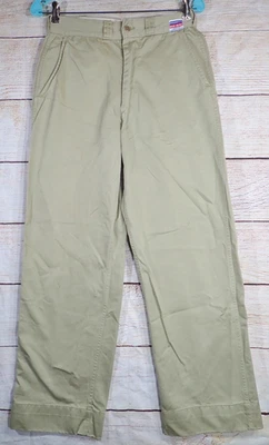 复古 50 年代 Penneys Big Mac Chino 28x28 Sanforized 棉军队卡其色船尾口袋 — 第 1/4 张图片