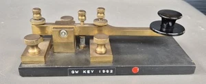 G. W. Morse Code Keys 1992 Heavy Duty Straight Key Manufactured in Clwyd Wales - Photo 1/6