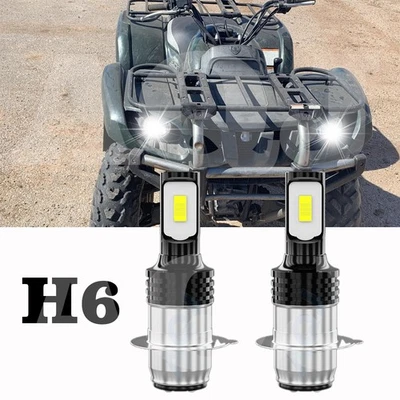 2pcs Headlight For Yamaha Grizzly 660 2002-2007 LED Lights Bulb 6000K White Foto 1 de 4