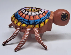 Vintage Handmade Spider Alebrije Style Ant Wood Carving With Painted Design - Picture 1 of 10