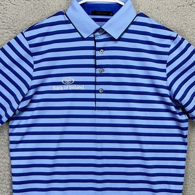 Camisa polo de golf Greyson Audemars Piguet para hombre mediana azul marino a rayas rugby Foto 1 de 4