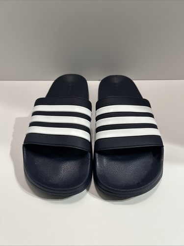 Adidas Adilette Scivolo Doccia Uomo Blu Bianco Blu Taglia USA 13 Comfort Spiaggia
