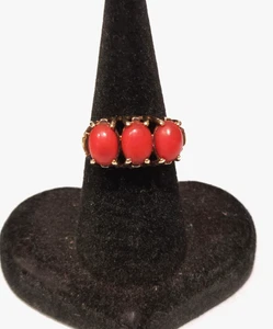 Koralle Ring, 585 Gold, TOP  ! ! ! - Bild 1 von 3