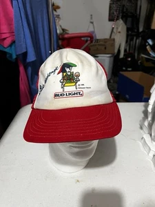 Vintage 80's SPUD MACKENZIE / BUD LIGHT  Foam Front / Mesh Back Snapback Hat  - Picture 1 of 6