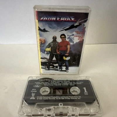 Iron Eagle Original Motion Picture Soundtrack Cassette Tape 1986 Queen Dio - Image 1 of 4