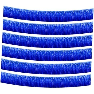 Paquete de 6 guirnalda de flecos de lámina de 10 pies oropel metálico serpentinas paquete de 6 azul Foto 1 de 4