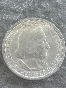 1892 World's Columbian Exposition Chicago Half Dollar U.S. 50 Cents Silver - Picture 1 of 2
