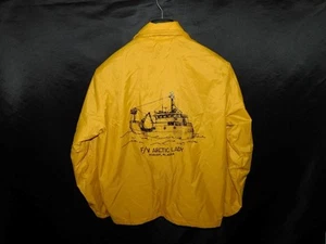 Vintage F/V Arctic Lady Kodiak Alaska Fishing Boat Jacket S Yellow Dunbrooke USA - Picture 1 of 19