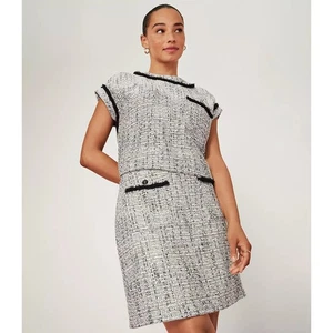 Falda Ann Taylor LOFT Tweed Solapa Bolsillo 6 - Imagen 1 de 1