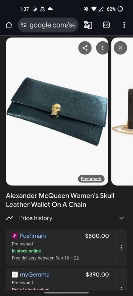 Cartera Alexander McQueen Foto 1 de 4