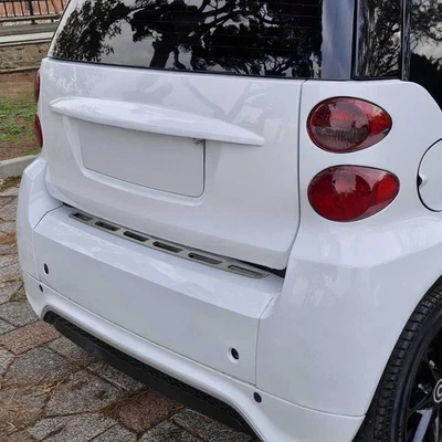 Protetor de tampa de soleira de para-choque traseiro para Smart ForTwo 2007-15 aço inoxidável - Imagem 1 de 4