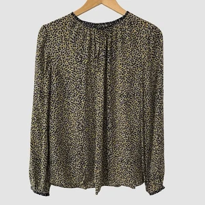 Jigsaw Floral Print Long Sleeve Crew Neck Blouse US4 ($145) - Picture 1 of 6