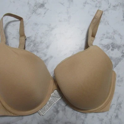 Sujetador Calvin Klein 34D Beige Tostado Con Aros Acolchado Cierre Trasero QP5000 Foto 1 de 4