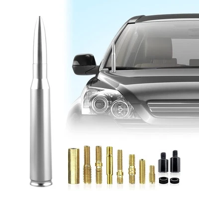 Silver BULLET ANTENNA 50 CAL for CHEVROLET SILVERADO 1500/2500/3500/GMC SIERRA - Imagem 1 de 4