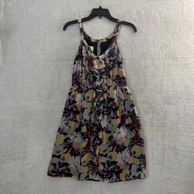 Suzi Chin For Maggy Boutique Womans Dress Multicolor 4 Floral Silk Sleeveless - Image 1 of 4